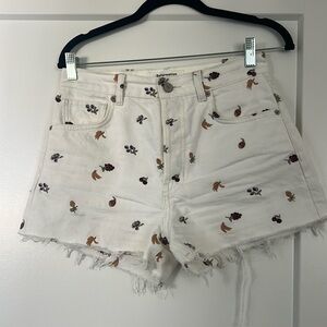 REFORMATION Charlie Fruitloops High Rise Jean Shorts Size 26